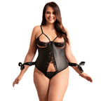 Dark Desire Bondage Leather and Lace Lingerie Bodysuit - Product Introduction