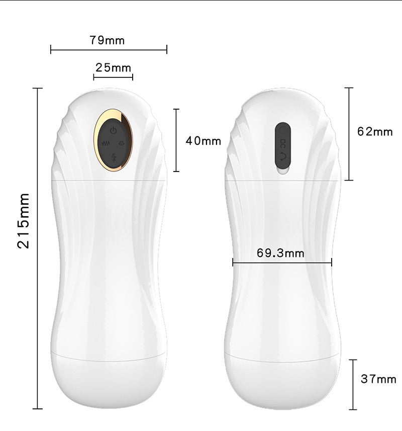 Automatic Multi-Frequency Suction Masturbator for Men: Electric Deep Throat Oral Sex Masturbation Device with Realistic Vaginal Clamping and Suction