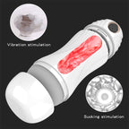 Automatic Multi-Frequency Suction Masturbator for Men: Electric Deep Throat Oral Sex Masturbation Device with Realistic Vaginal Clamping and Suction