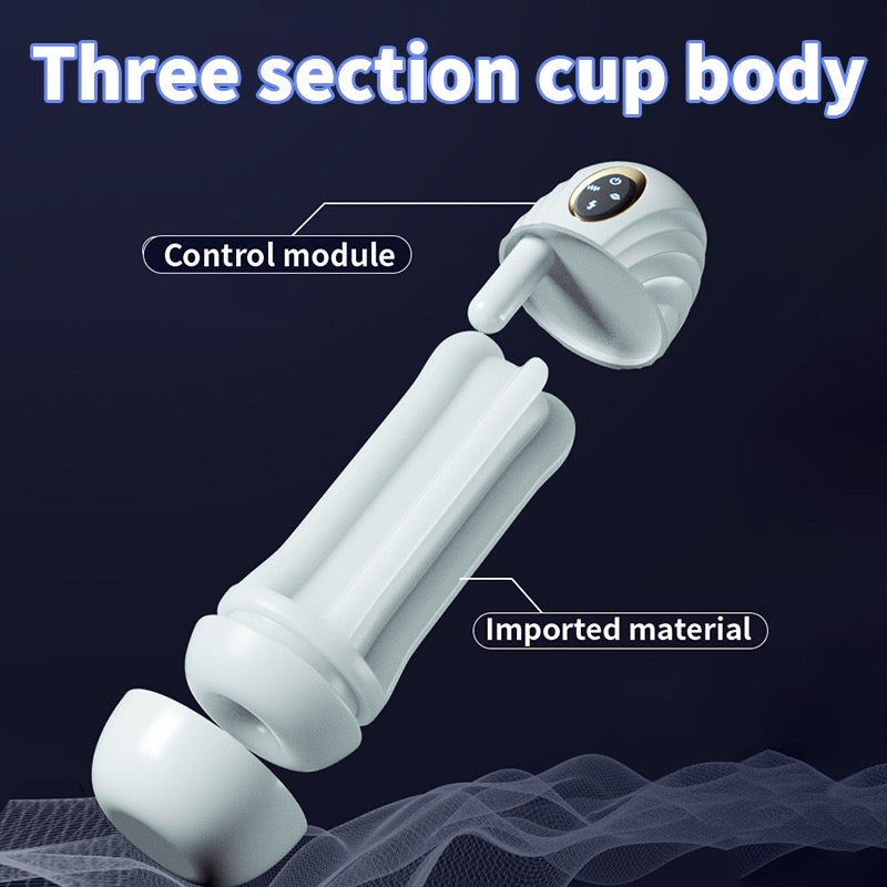 Automatic Multi-Frequency Suction Masturbator for Men: Electric Deep Throat Oral Sex Masturbation Device with Realistic Vaginal Clamping and Suction