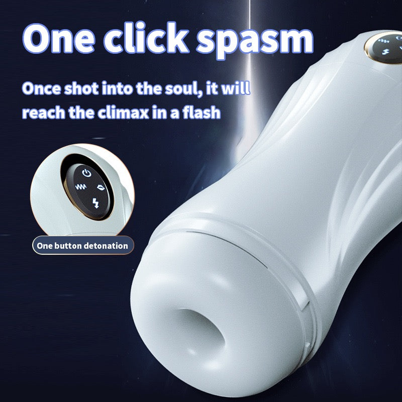 Automatic Multi-Frequency Suction Masturbator for Men: Electric Deep Throat Oral Sex Masturbation Device with Realistic Vaginal Clamping and Suction