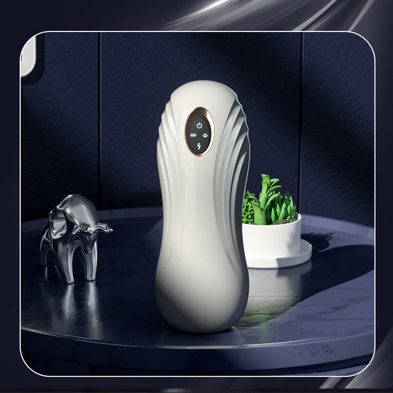 Automatic Multi-Frequency Suction Masturbator for Men: Electric Deep Throat Oral Sex Masturbation Device with Realistic Vaginal Clamping and Suction
