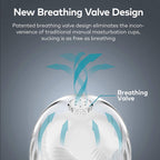 Men's Self-Suction Air-Powered Masturbator with Breathing Valve Design, Spiral Channel, Manual Masturbation Device, Male Exercise Device, Sex Toy