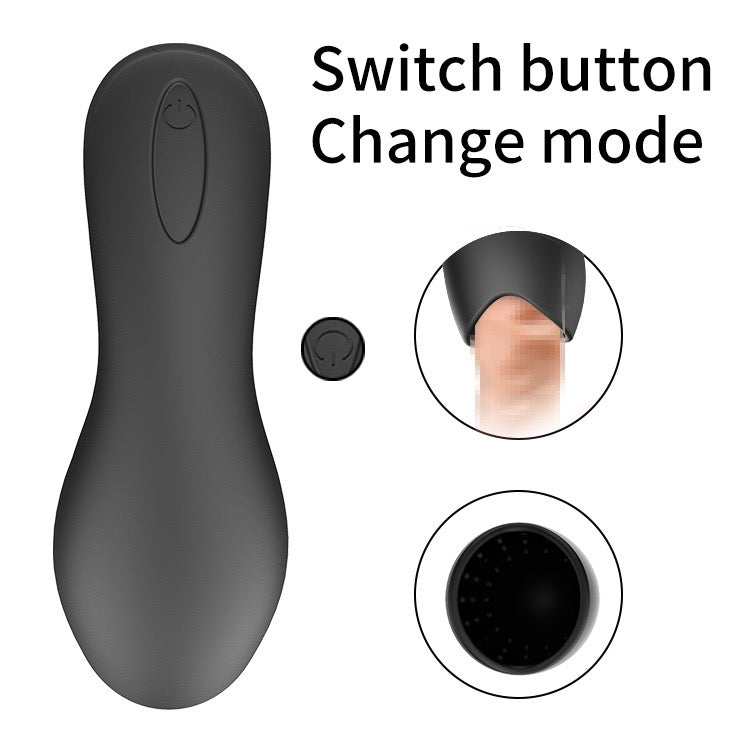 Men's Silicone Penis Exerciser Oral Sex Cup Male Masturbator Glans Training Device
