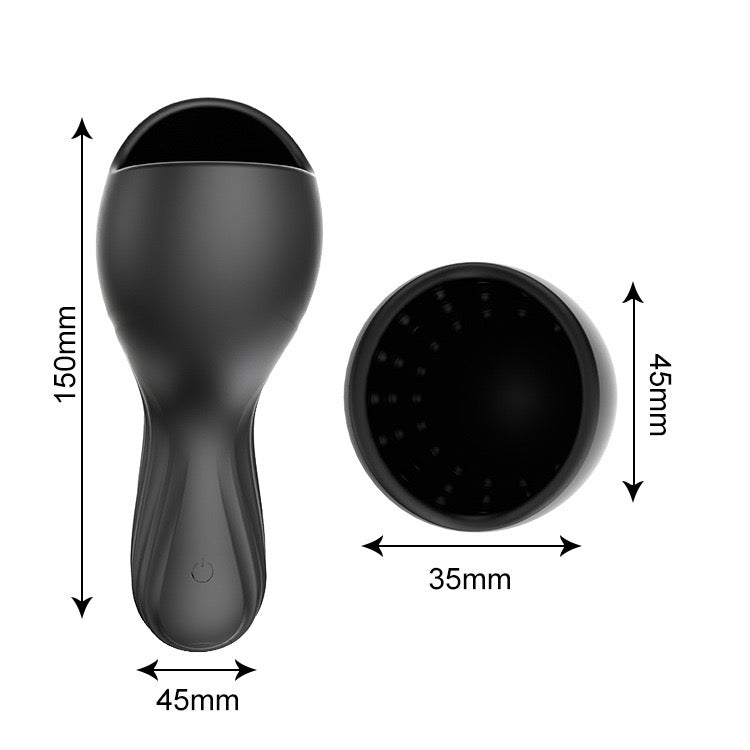 Men's Silicone Penis Exerciser Oral Sex Cup Male Masturbator Glans Training Device