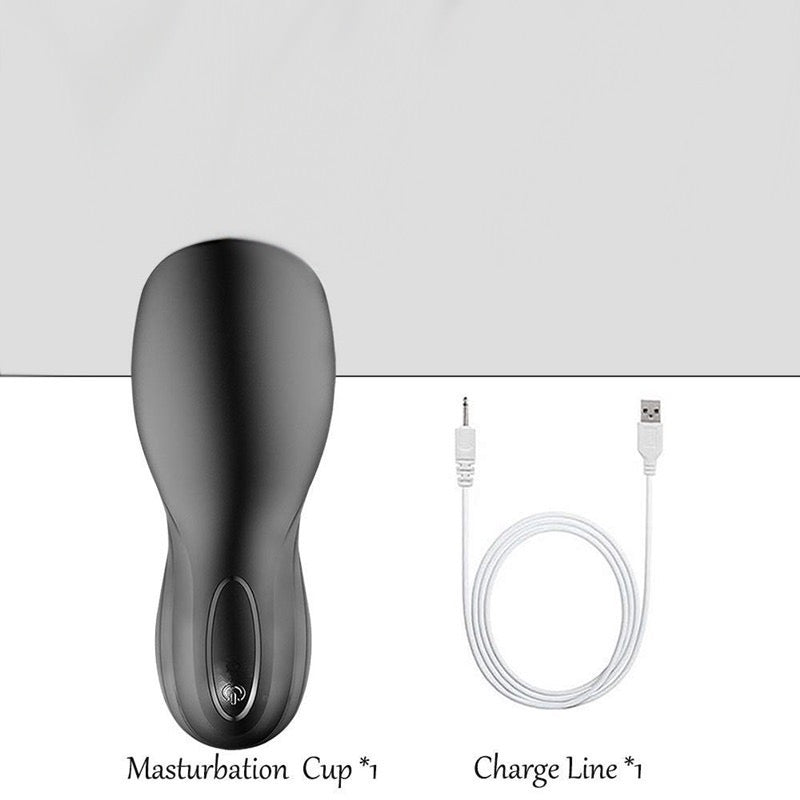 Men's Silicone Penis Exerciser Oral Sex Cup Male Masturbator Glans Training Device