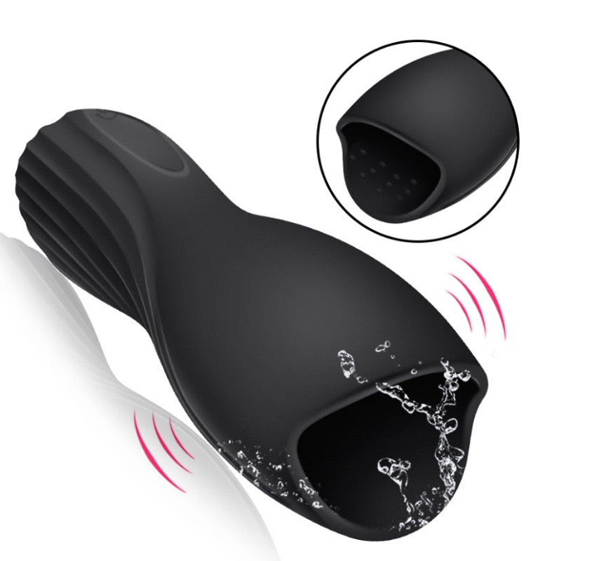 Men's Silicone Penis Exerciser Oral Sex Cup Male Masturbator Glans Training Device