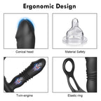 Men's Automatic Telescopic Vibrating Prostate Massager Anal Plug, Wireless Remote Control Masturbator, Women's Anal Plug, Portable Remote Control Anal Vibrator