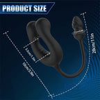 Silicone-Coated Three-Point Vibrating Men's Penis Ring, APP-Controlled Prostate and Anal Massager, Vibrating Anal Plug for Men