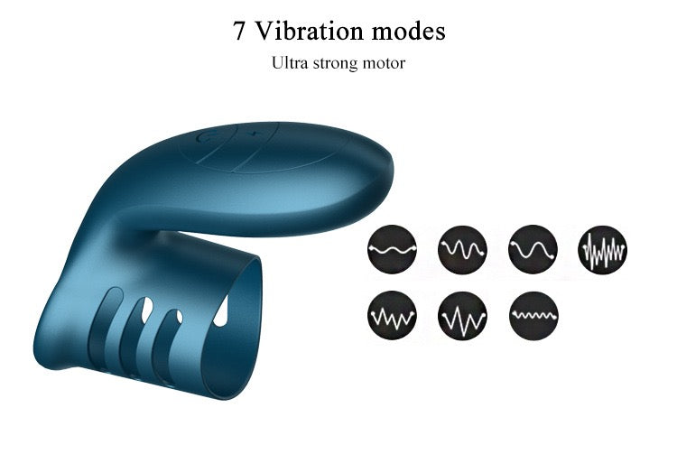 Vibrating Penis Ring, Rechargeable Vibrating Ring for Men, Delay Ring, Penis Sleeve, Couple's Shared Vibration