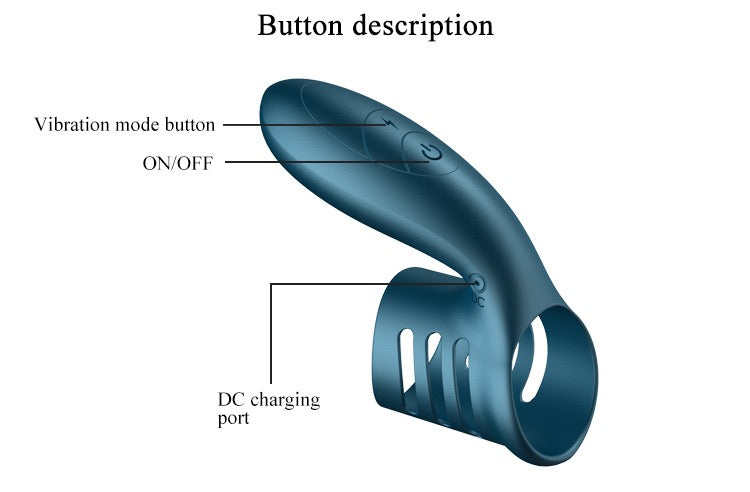 Vibrating Penis Ring, Rechargeable Vibrating Ring for Men, Delay Ring, Penis Sleeve, Couple's Shared Vibration