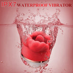 Red Lips Rose Vibrator, Rotating Suction Tongue Massager, and Pulsating Vibrating Wand