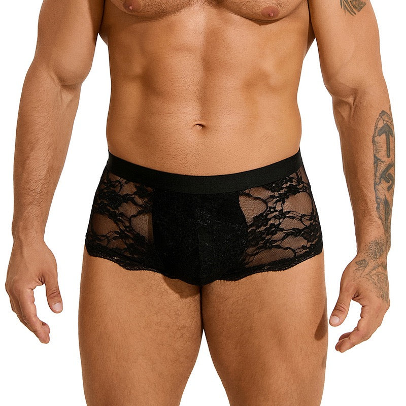 Men's Lace Boxer Briefs