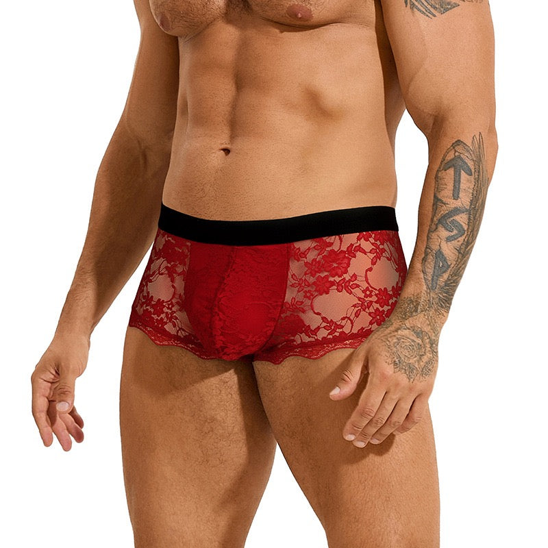 Men's Lace Boxer Briefs