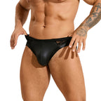 Men's Black Lace-Paneled Briefs