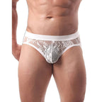 Men's Black Lace Cutout Briefs