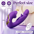 Women's 7-frequency suction and clitoral stimulation G-spot vibrator, a 3-in-1 device with mouth-like licking and vibrating functions.