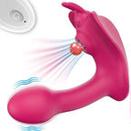 Suction Wearable Vibrator, Butterfly Wearable Vibrating Massager for Women, Silent and Discreet for Outdoor Use