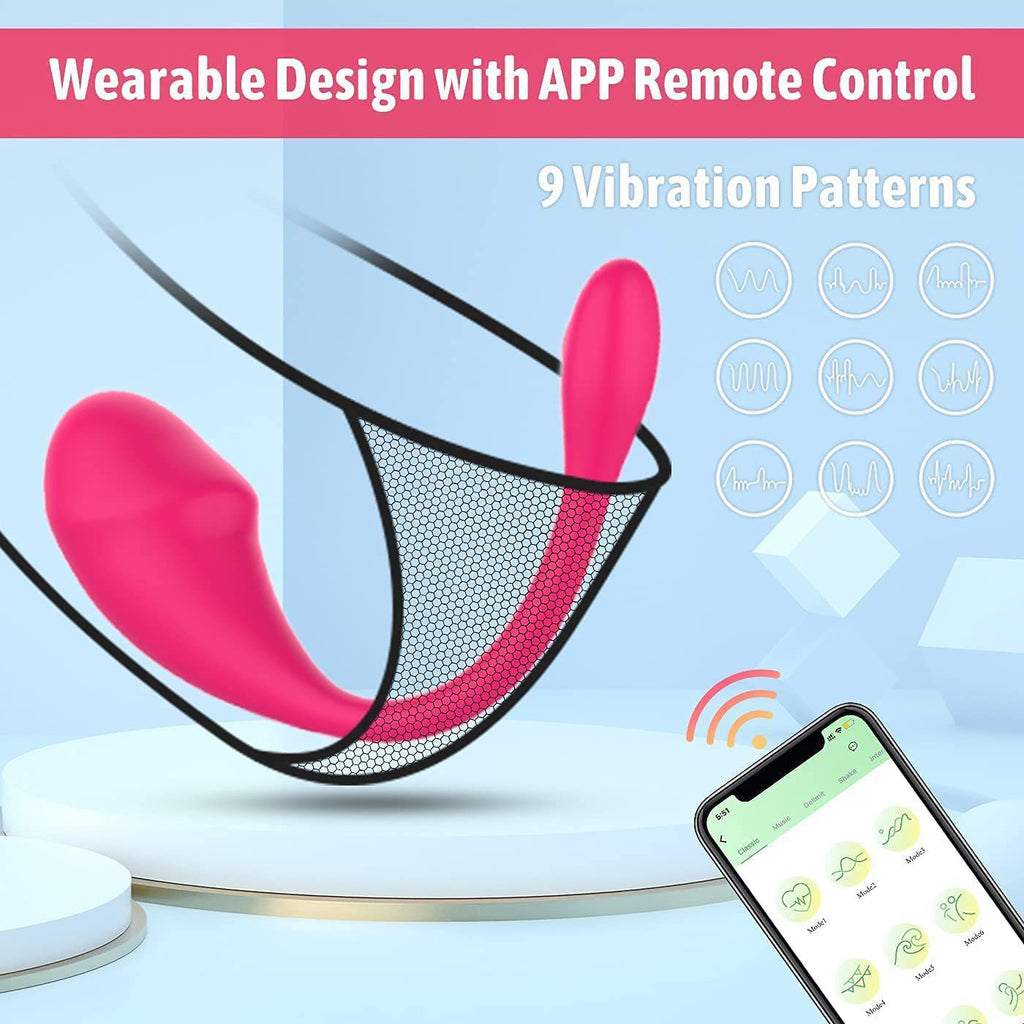 Rechargeable APP-Controlled Tadpole-Shaped Vibrator for Women