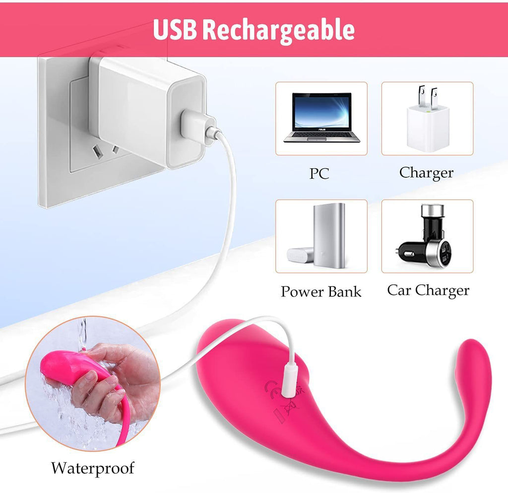 Rechargeable APP-Controlled Tadpole-Shaped Vibrator for Women