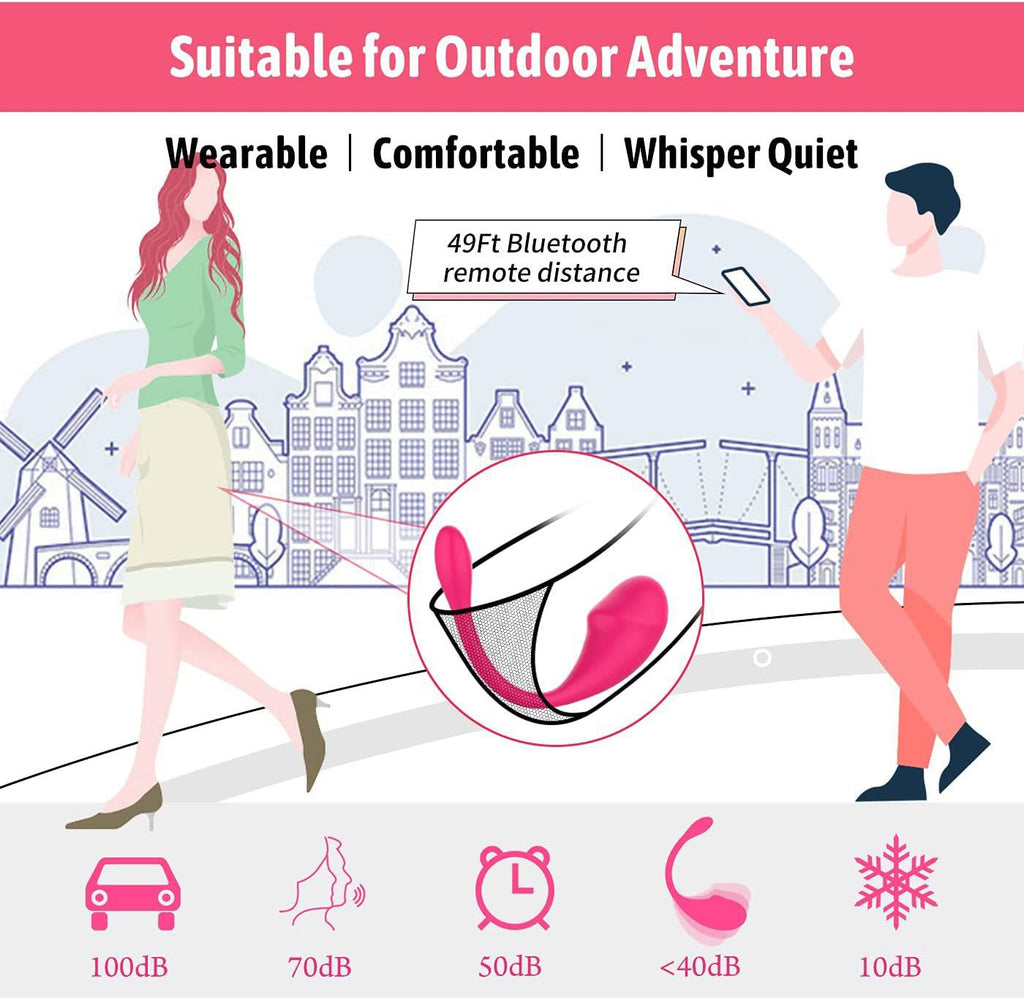 Rechargeable APP-Controlled Tadpole-Shaped Vibrator for Women