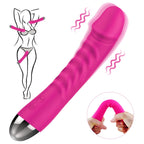 Realistic Silicone G-Spot Vibrator, 10 Frequencies, 5 Speeds, Battery-Powered, Female Masturbation Device