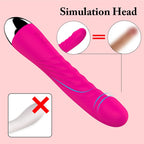 Realistic Silicone G-Spot Vibrator, 10 Frequencies, 5 Speeds, Battery-Powered, Female Masturbation Device