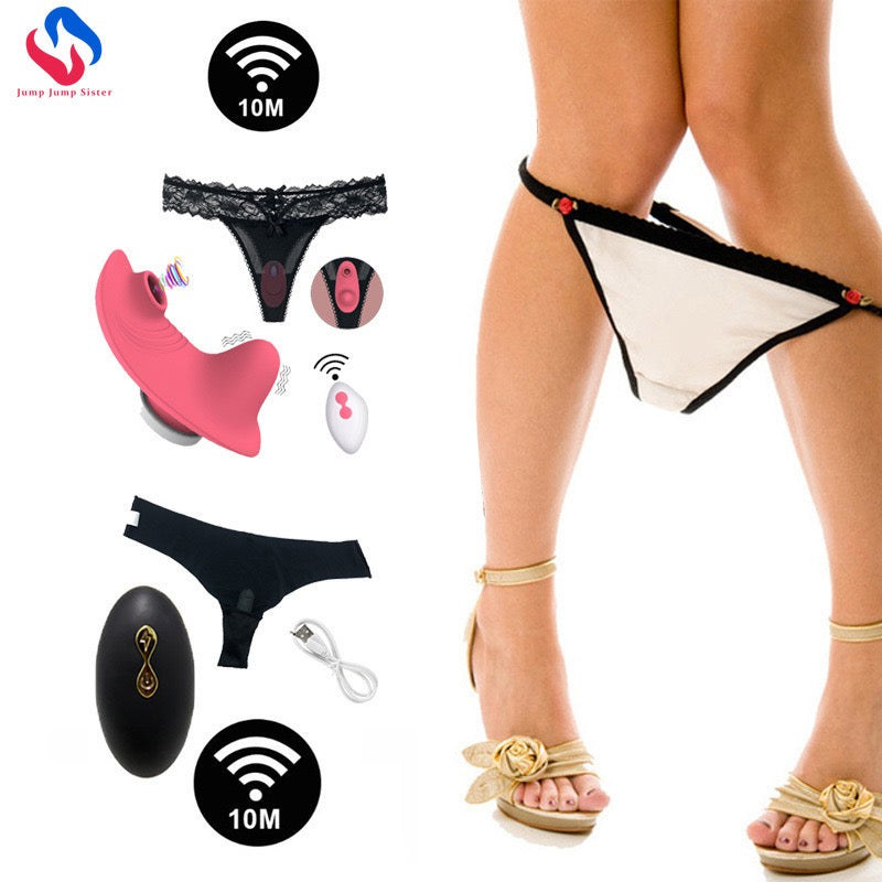 Wireless Remote Control Suction Vibrating Egg for Women, Magnetic Wearable Panty Vibrator