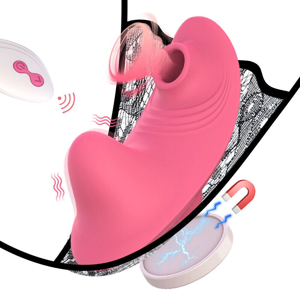 Wireless Remote Control Suction Vibrating Egg for Women, Magnetic Wearable Panty Vibrator