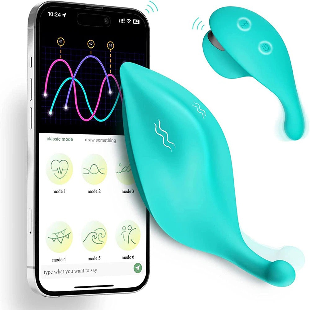 APP-Controlled Wearable Leaf-Shaped Dual Vibrator for Couples' Flirting and Clitoral/Nipple Stimulation