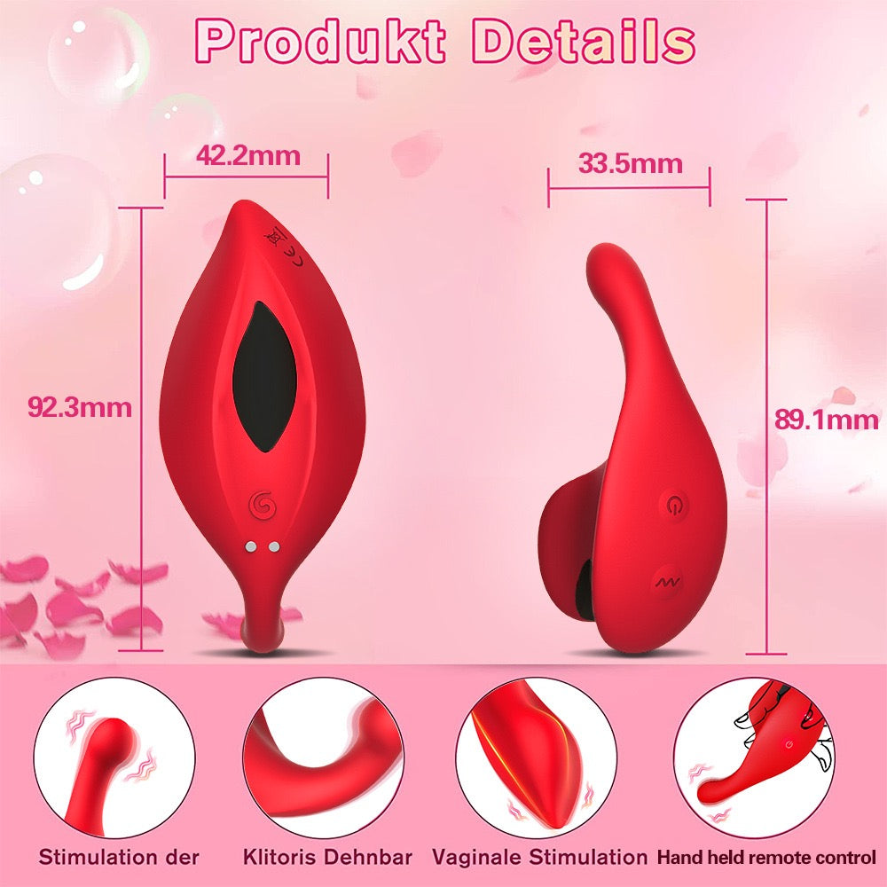 APP-Controlled Wearable Leaf-Shaped Dual Vibrator for Couples' Flirting and Clitoral/Nipple Stimulation
