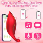 APP-Controlled Wearable Leaf-Shaped Dual Vibrator for Couples' Flirting and Clitoral/Nipple Stimulation