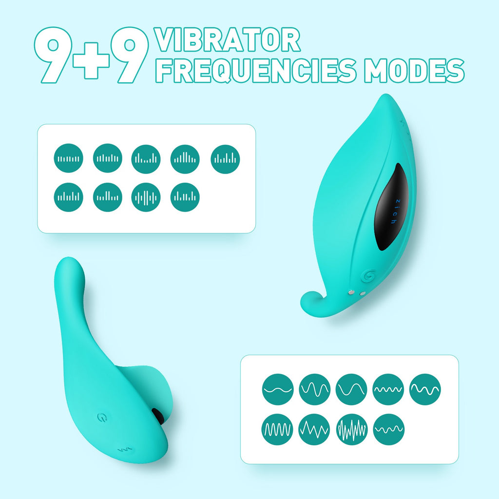 APP-Controlled Wearable Leaf-Shaped Dual Vibrator for Couples' Flirting and Clitoral/Nipple Stimulation