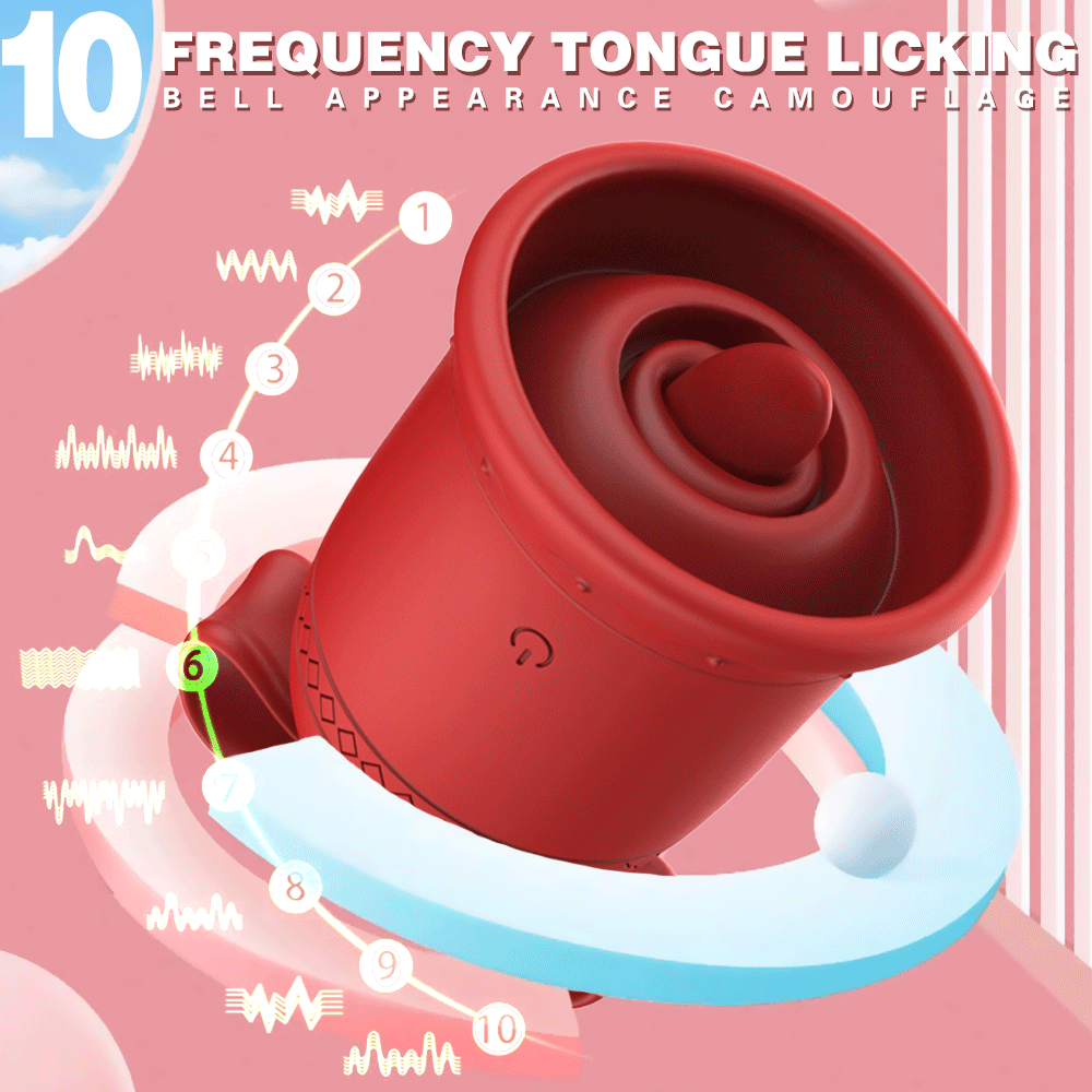 Christmas Bell Clitoral Suction Vibrator, Tongue-Licking Clitoral Stimulator, G-Spot Vibrator