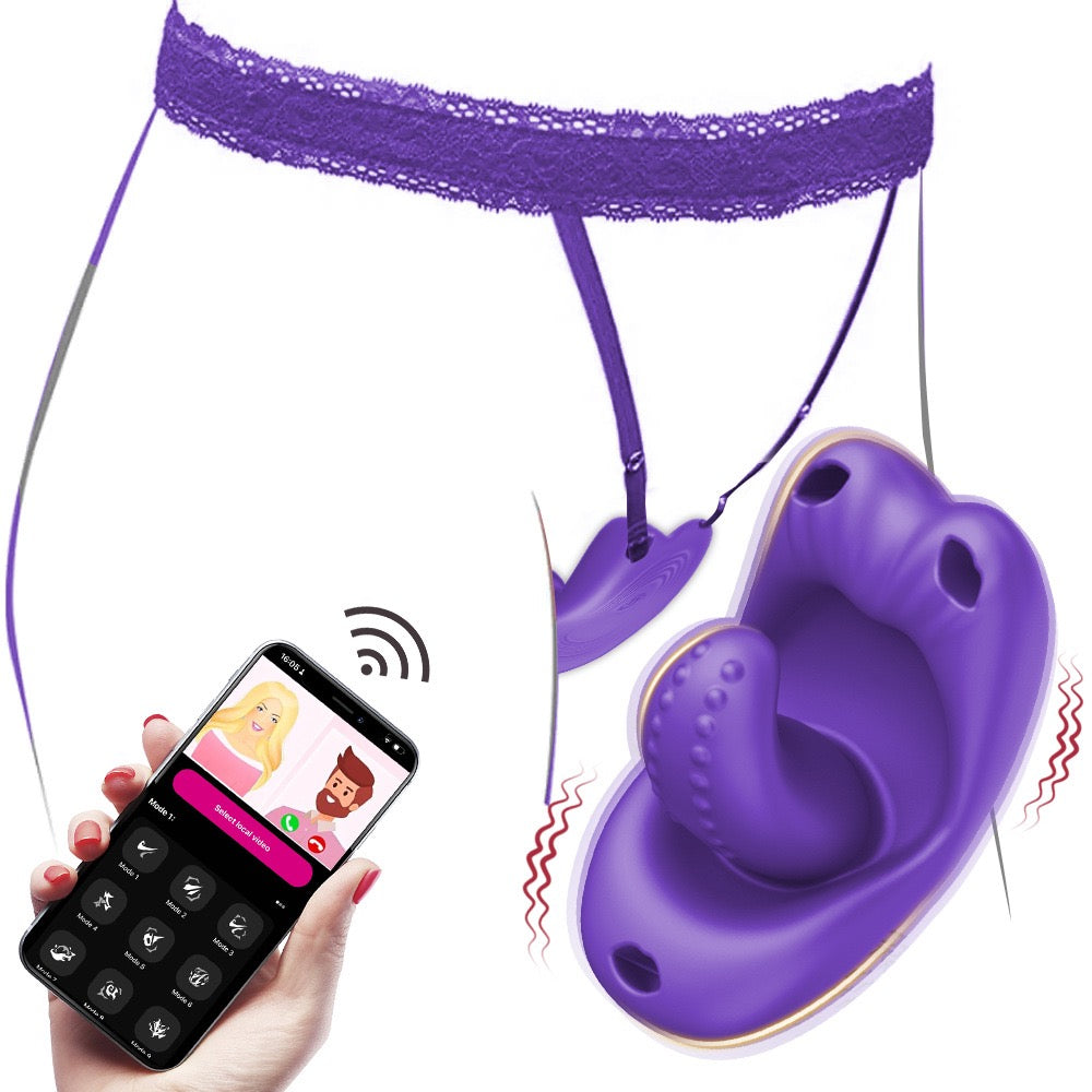 App-Controlled Remote Vibrating Clitoral Stimulator for Women - Powerful Vibrations and Swiveling Motion for G-Spot Self-Pleasure(Free underwear included.)