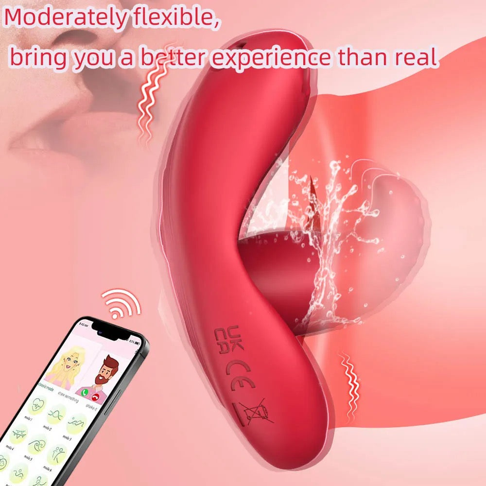 App-Controlled Remote Vibrating Clitoral Stimulator for Women - Powerful Vibrations and Swiveling Motion for G-Spot Self-Pleasure(Free underwear included.)