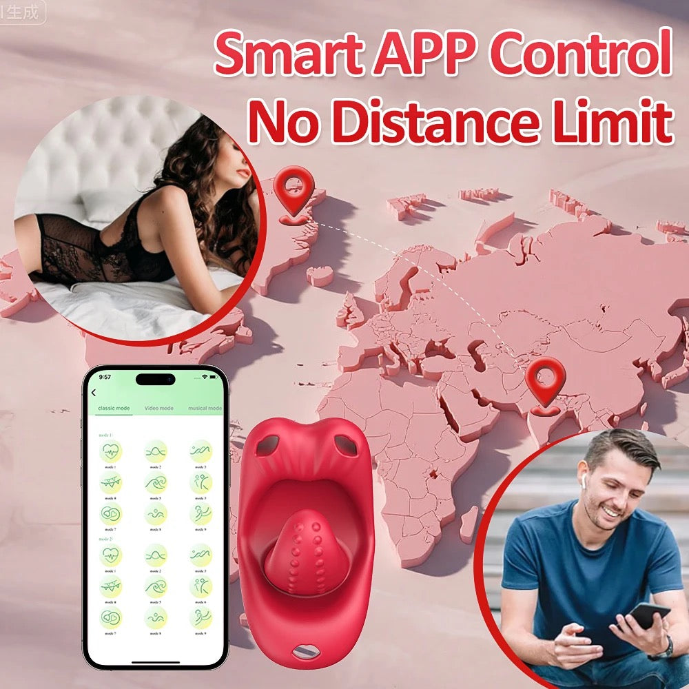 App-Controlled Remote Vibrating Clitoral Stimulator for Women - Powerful Vibrations and Swiveling Motion for G-Spot Self-Pleasure(Free underwear included.)