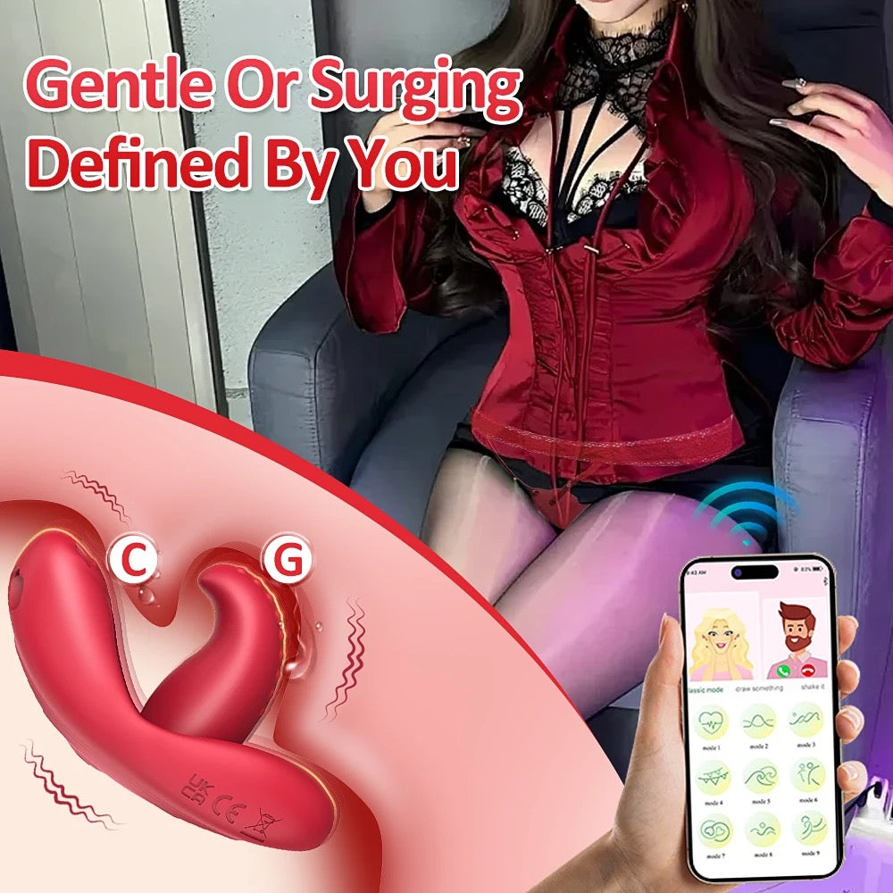 App-Controlled Remote Vibrating Clitoral Stimulator for Women - Powerful Vibrations and Swiveling Motion for G-Spot Self-Pleasure(Free underwear included.)