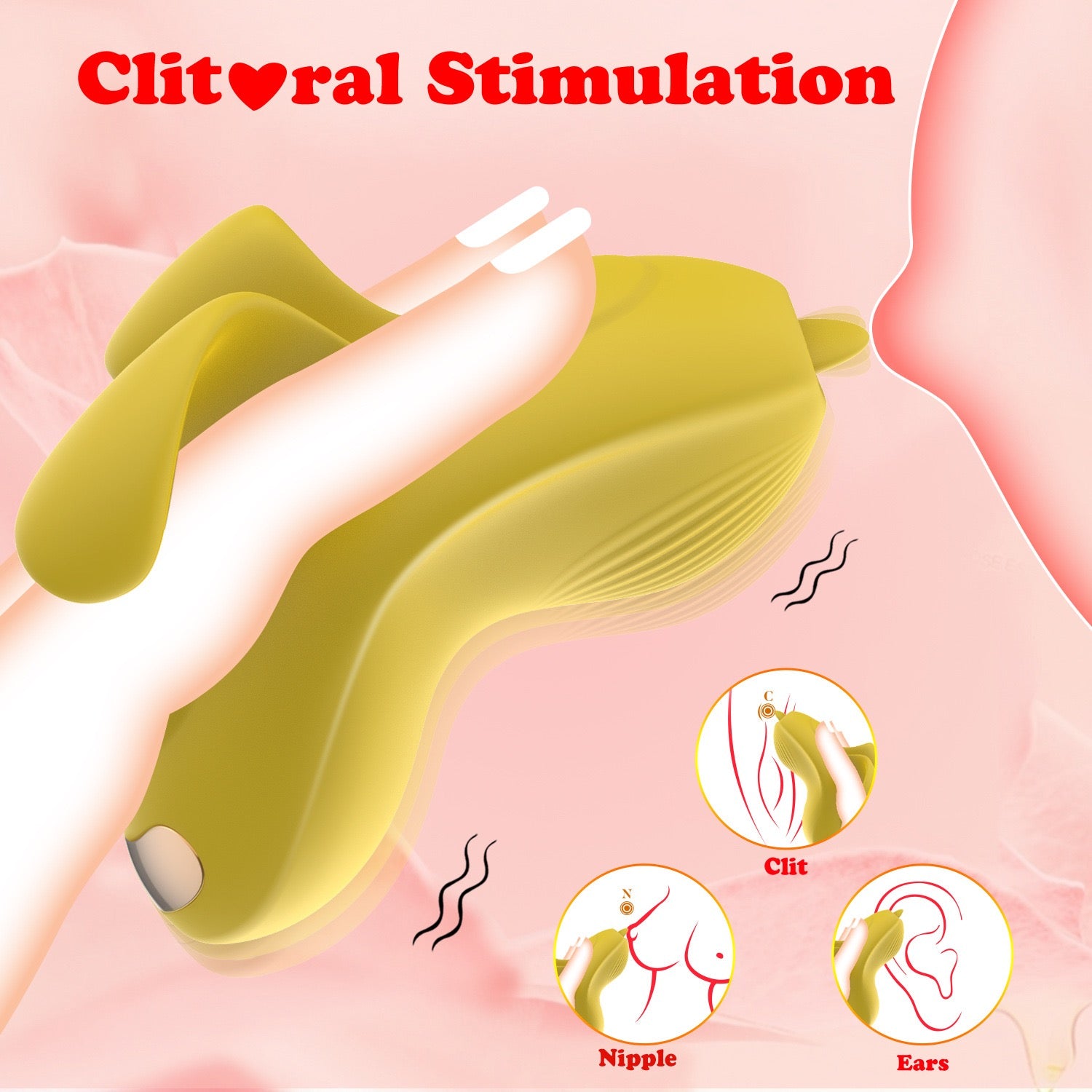 Finger-Worn Vibrator with 9 Vibration Modes, Female Clitoral Stimulator, Mobile APP Controlled Personal Massager for Women