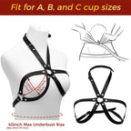 Double breast restraint strap, erotic bondage clothing/lingerie.