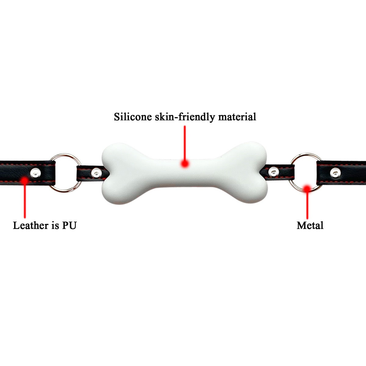 SM European and American adult products: white dog bone
